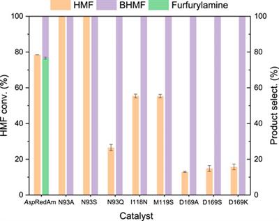 Engineering Promiscuous Alcohol Dehydrogenase Activity of a Reductive Aminase AspRedAm for Selective Reduction of Biobased Furans